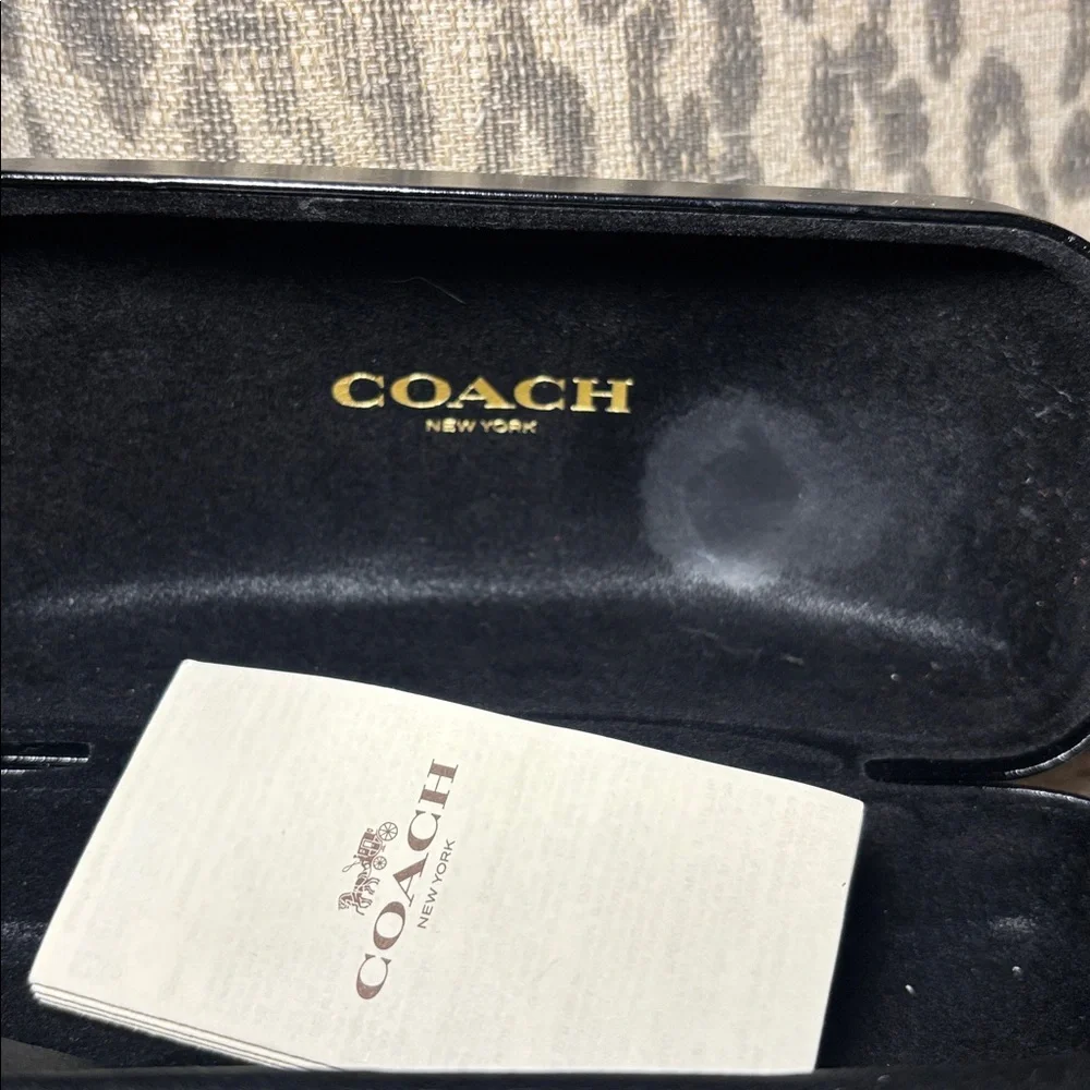 Coach eyeglass case black logo hard glasses case classic designer eyeglass case